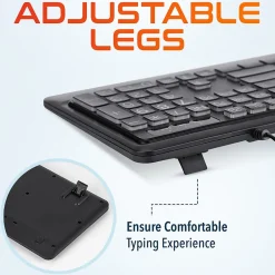 Delton KB20 Large Button/Key Keyboard with Backlight, Black (DBKBG20)* Ergonomic Keyboards