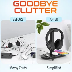 Delton M101 Wireless Noise Canceling Bluetooth Stereo Computer Headset and Stand, Black (DHSWC1101XD)* Headsets