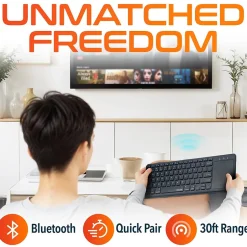 Delton N60 Bluetooth Keyboard with Touchpad, Small Portable Wireless Computer Keyboard, Black (DKMIN60-WB)* Ergonomic Keyboard & Mouse Sets