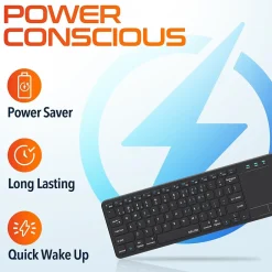 Delton N60 Bluetooth Keyboard with Touchpad, Small Portable Wireless Computer Keyboard, Black (DKMIN60-WB)* Ergonomic Keyboard & Mouse Sets