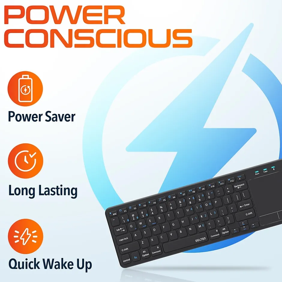 Delton N60 Bluetooth Keyboard with Touchpad, Small Portable Wireless Computer Keyboard, Black (DKMIN60-WB)* Ergonomic Keyboard & Mouse Sets