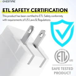 Overtime Delton USB-C/USB Wall & Car Chargers with Apple MFi Certified Lightning Cables for iPhone/iPad, White (DAC3IN12USBSL)