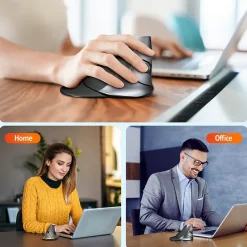 Delton S22 Vertical Wireless Optical 2.4 GHz Mouse, Black (DMERGS22-WB)* Ergonomic Mice