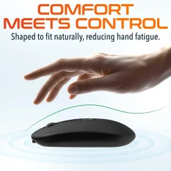 Delton S16 Wireless Ambidextrous Optical 2.4 GHz Mouse, Black (DMS16-WR)* Mice