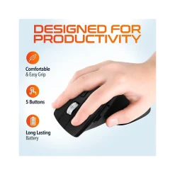 Delton S18 Wireless Optical Mouse, Black (DMS18-WB)* Ergonomic Mice