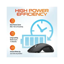 Delton S10 Wireless Optical Mouse, Black (DMERGS10-WB)* Ergonomic Mice