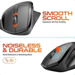 Delton S30 Wireless Optical 2.4 GHz Mouse, Black (DMERGS30-WB)* Ergonomic Mice