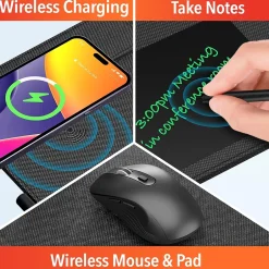 Delton S8/D101 Wireless Optical 2.4 GHz Mouse and Non-Skid Mouse Pad, Black (DMMPADKIT101)* Ergonomic Mice