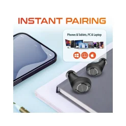 Delton T150 Wireless Active Noise-Canceling Bluetooth Stereo Earbuds with Auto-Pairing USB Dongle, Black (DBHT150)* Headsets