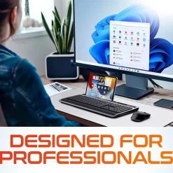 Delton T42 Wireless Ergonomic Computer Keyboard with Tablet Holder, Black (DKBT42-WB)* Ergonomic Keyboards