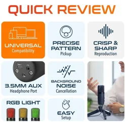 Delton U3000 Noise Canceling Condenser Microphone, Black (DRU3000)* Gaming Accessories