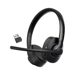 Delton 60X Stereo Noise Canceling Bluetooth Computer Headset - Compatible with MS Teams, Black (DBTHEAD60XBTDL)* Headsets