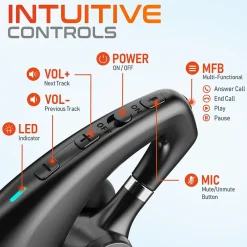 Delton 95X Wireless Noise Canceling Bluetooth Computer Headset, MS Teams, Black (DBH95X)* Gaming Headsets