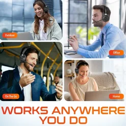 Delton 40Y Noise-Canceling Mono Over-the-Ear Headset, USB Type-A (DWH40YAC)* Headsets