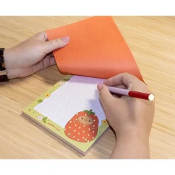 Denik Tayto Strawberry Notepad, 5.25" x 8.25", Multicolor, 64 Sheets/Pad (NP1908) Discount