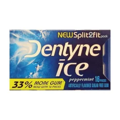 Gum & Mints<Dentyne Ice Sugar Free Gum, Peppermint, 16 Pieces/Pack, 9 Packs/Box (31254)