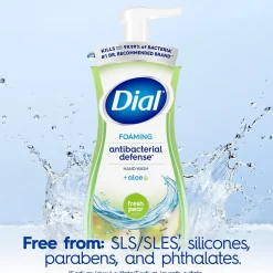 Dial Antibacterial Foaming Hand Soap, Fresh Pear Scent, 8/Carton (017000347219)
