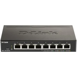 D-Link DGS-1100 8-Port Gigabit Ethernet Smart Switch, 10/100/1000 Mbps, Black (DGS-1100-08PV2)* Ethernet Switches & Splitters