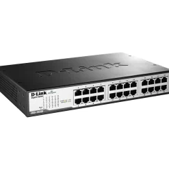 D-Link 24-Port Gigabit Ethernet Unmanaged Switch, 10/100/1000 Mbps, Black (DGS1024D)* Ethernet Switches & Splitters