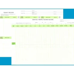 New Rental Property Record Book, Red, 60 Pages, 8 1/2" x 11" Accounting & Record Journals