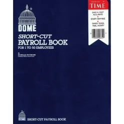 Best Short-Cut Payroll Book, 8 Columns, 11.25" x 8.75", Navy (650) Accounting & Record Journals
