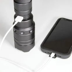 Flashlights & Lanterns<Dorcy 4,000-Lumen Pro Water-Resistant LED Rechargeable Flashlight with Built-in Power Bank, Gray (41-2611)