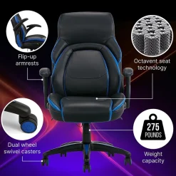 Online Ergonomic Faux Leather Swivel Manager's Chair, Blue (60030-BLU) Ergonomic Chairs