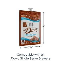 Keurig K-Cups<Dove Silky Smooth Milk Chocolate Hot Cocoa, Flavia Freshpack, 72/Carton (MDRA117)