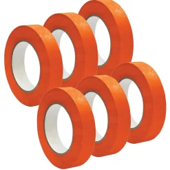 DSS Distributing 1" x 55 Yds, Premium Grade Masking Tape, Orange, 6 Rolls/Bundle (DSS46167-6)* Masking Tape
