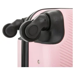 DUKAP Discovery 3-Piece Hardside Spinner Luggage Set, Pink (DKDISSML-PNK)