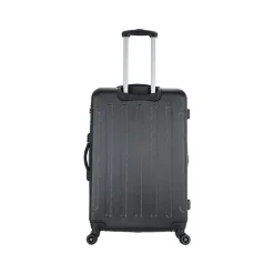 DUKAP Intely 3-Piece Hardside Spinner Luggage Set, TSA Checkpoint Friendly, Black (DKINTSML-BLK)