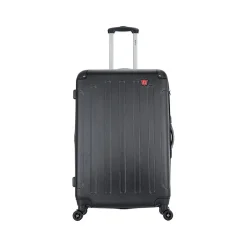 DUKAP Intely 3-Piece Hardside Spinner Luggage Set, TSA Checkpoint Friendly, Black (DKINTSML-BLK)