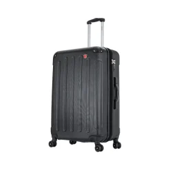 DUKAP Intely 3-Piece Hardside Spinner Luggage Set, TSA Checkpoint Friendly, Black (DKINTSML-BLK)