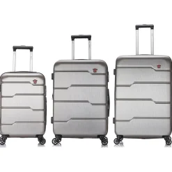 DUKAP Rodez 3-Piece Hardside Spinner Luggage Set, TSA Checkpoint Friendly, (DKRODSML-COA)