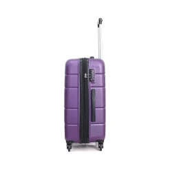 DUKAP Rodez 3-Piece Hardside Spinner Luggage Set, TSA Checkpoint Friendly, (DKRODSML-PUR)