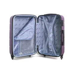 DUKAP Rodez 3-Piece Hardside Spinner Luggage Set, TSA Checkpoint Friendly, (DKRODSML-PUR)