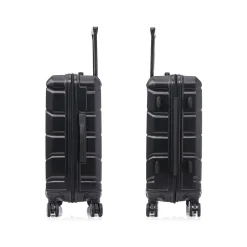 DUKAP Sense 3-Piece Hardside Spinner Luggage Set, (DKSENSML-BLK)