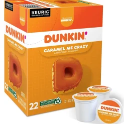 Keurig K-Cups<Dunkin' Caramel Me Crazy Coffee Keurig® K-Cup® Pods, Medium Roast, 22/Box (5000364900)