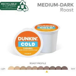 Keurig K-Cups<Dunkin' Cold Caramel Iced Coffee Keurig® K-Cup® Pods, Medium Dark Roast, 22/Box (5000375314)