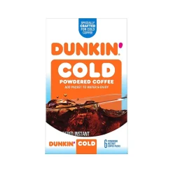 Coffee<Dunkin' Cold Coffee Packet, 1.02 oz., 6/Box (8133401632)