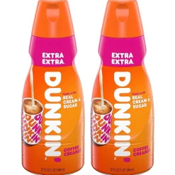 Milk & Creamer<Dunkin' Extra Extra Coffee Creamer, 32 Oz, 2PK
