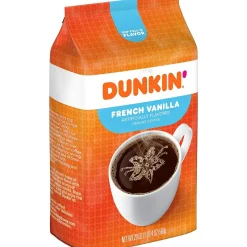 Coffee<Dunkin' French Vanilla Ground Coffee, Medium Roast, 18 oz. (SMU01645)