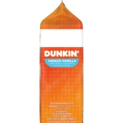 Coffee<Dunkin' French Vanilla Ground Coffee, Medium Roast, 18 oz. (SMU01645)