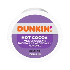 Keurig K-Cups<Dunkin' Milk Chocolate Hot Cocoa, Keurig K-Cup Pod, 22/Box, 4 Boxes/Carton (611247377215CT)