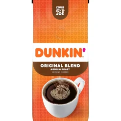 Coffee<Dunkin' Original Blend Ground Coffee, Medium Roast, 12 oz. (SMU00046)