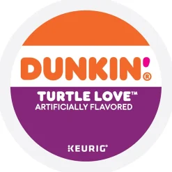 Keurig K-Cups<Dunkin' Turtle Love Coffee Keurig® K-Cup® Pods, Dark Roast, 22/Box (5000367615)