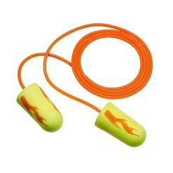 Ear Protection<3M E-A-R Soft Yellow Neon Blasts Soft Foam Earplugs, Corded, 33 dB, Yellow, 200/Box