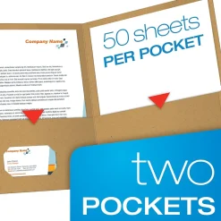 Esselte Earthwise by Oxford 2-Pocket Presentation Folders, Assorted Colors, 25/Box (OXF 78513)