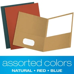 Esselte Earthwise by Oxford 2-Pocket Presentation Folders, Assorted Colors, 25/Box (OXF 78513)