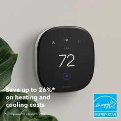 Smart Thermostats<ecobee Enhanced Smart Programmable Touch-Screen Wi-Fi Thermostat (EB-STATE6L-01)